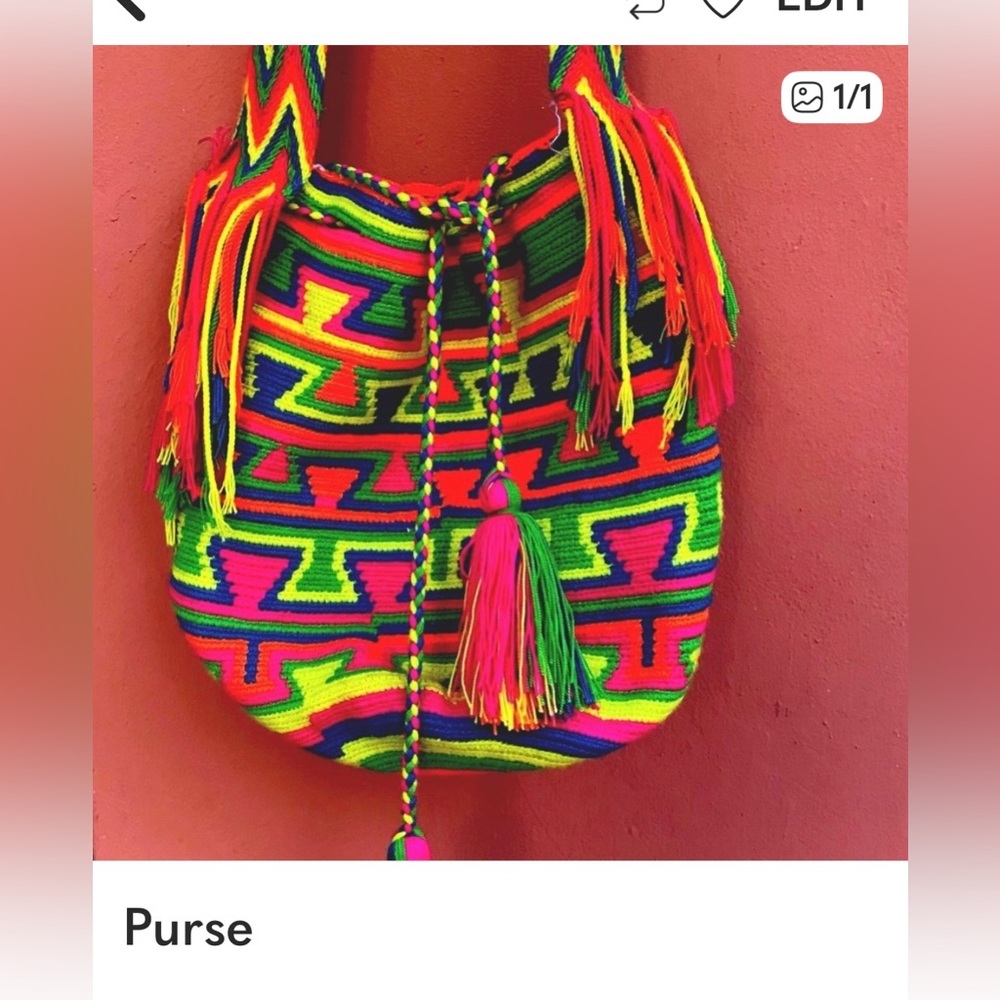Vibrant Multicolor Woven Shoulder Bag